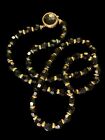 Vintage 30? Faceted Glass Jet-Black Bead Necklace Victorian Mourning Jewel
