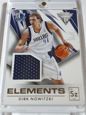 2013 Panini Titanium Dirk Nowitzki #PATCH Game Worn Jersey - Ready to Grade - Image 1 of 3