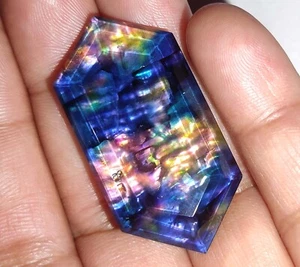 A+Natural 41.90 Ct Ammolite Fancy Opal -Like Organic Doublet Rare Loose Gemstone - Picture 1 of 9