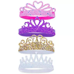 4PCS Tiara Headbands for Girls, Elastic Princess Crown Hair Bands for Toddlers - Picture 1 of 10