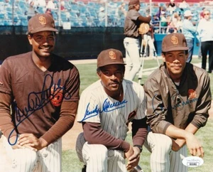 Roberto Alomar Sandy Alomar Jr Sr signed autographed 1989 Padres 8x10 photo JSA - Picture 1 of 1