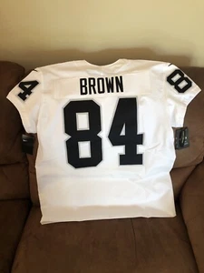 Camiseta deportiva de fútbol cosida Nike Las Vegas Raiders Antonio marrón #84 nueva con etiquetas talla 48 para hombre - Imagen 1 de 12