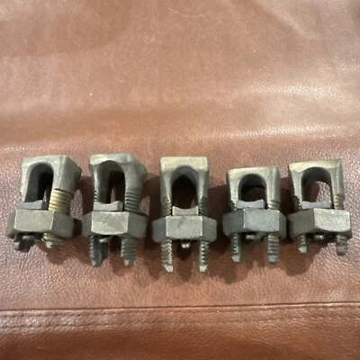 5x Burndy KS29 Split Bolt Bolted Wire Connectors, S/Bronze, Tap 250-8, Run 250 - Image 1 of 4
