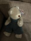 ty beanie babies Attic Treasure Dickens The Jointed Bear. Mwmt. With Overalls.