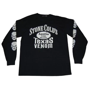 Vintage Stone Cold's Texas Venom 101 Proof Skull WWF Long Sleeve T-Shirt Large - Picture 1 of 6