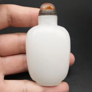 Ancient Chinese Beijing collection, pure hand-painted, glass, snuff bottle - Picture 1 of 6