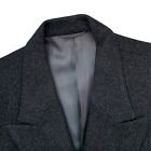 VTG 44 R Marlboro LTD Heavy Knit Charcoal Grey Double Breast Over Coat Made USA