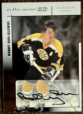 2003-04 IN THE GAME USED SIGNATURE SERIES ALUMNI AUTOGRAPH BOBBY ORR A-BO