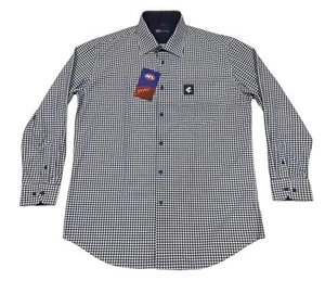 AFL CARLTON BLUES Shirt Dawson Business Button-Up Checks Long Sleeve BNWT XL - Picture 1 of 15