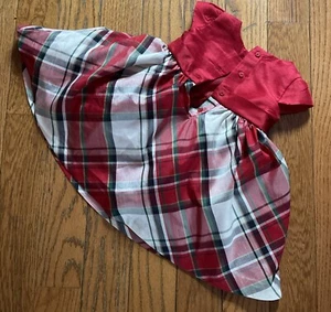 Gymbroree Baby Girls Dress 6-12 Months Red Bow Checkered White Red Black/ Formal - Picture 1 of 17
