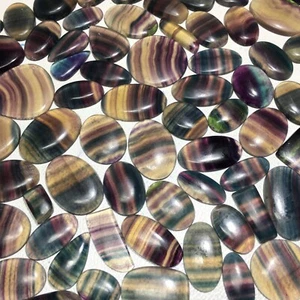 Natural Fluorite Loose Cabochon Semiprecious Gemstone - Picture 1 of 11
