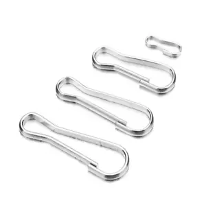 50pcs Metal Lanyard Hook Snap For Paracord Lobster Clasp Clips Buckle Keyring - Picture 1 of 4