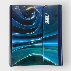 Vintage 1980s Mead Trapper Keeper | Blue Green | Abstract Wavy Trippy - Picture 1 of 7