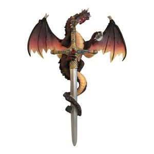 10" Dragon with Sword Wall Hanging - Picture 1 of 2