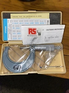 Mitutoyo Outside Micrometer 1-2” .001 Unused In Case Preowned - Picture 1 of 4