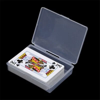 4pcs Plastic Boxes Playing Cards Transparent Container Storage Case 10*7cm - Image 1 of 4