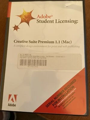 Adobe Student Licensing: Creative Suite Premium 1.1 (Mac) 2005 Excellent - Image 1 of 3
