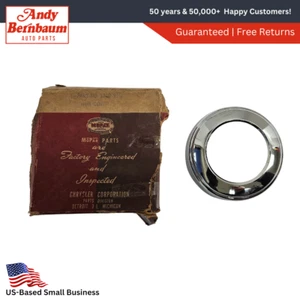 1950 Plymouth Steering Wheel Hub Chrome Cover 1319916 NOS - Picture 1 of 8