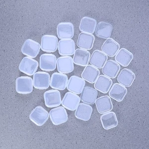 Caja de plástico pequeña transparente rectangular contenedor organizador de artículos de almacenamiento 24 piezas - Imagen 1 de 11