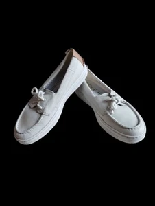 Cole Haan Grandseries Cloudfeel Weekender Womens White Leather Loafers Size 6.5B - Picture 1 of 13