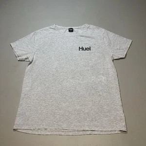 Huel T-Shirt Herren XL grau Logo Kurzarm Rundhals Sport Gym Tee weich - Bild 1 von 8