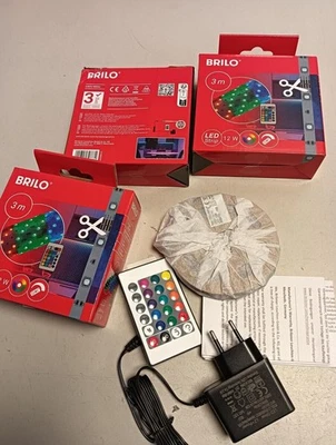 4er Set BRILONER LED Strip 3m mit Fernbedienung – RGB, dimmbar, für Zimmerdeko, - Bild 1 von 4
