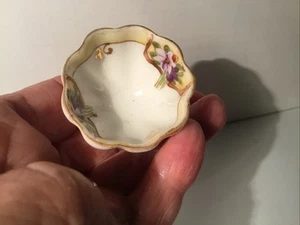 Antique Nippon Hand Painted Flowers Tiny Bowl Japan Delicate 1.5” - Picture 1 of 5
