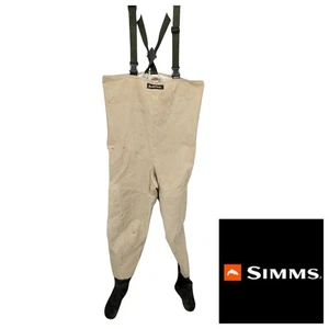 Simms Goretex Fishing Waders Mens Large Sticking Foot With Repair Kit Outdoors - Picture 1 of 16