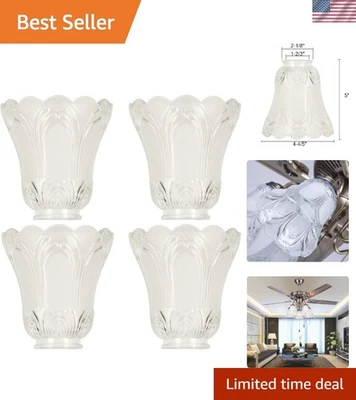 2-1/8" Fitter Glass Shade Replacement, Pack of 4 - Image 1 of 4