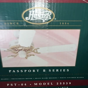 Hunter Ventilator mit weißen Motorblatthaltern & weiß fertigen Flügeln - Bild 1 von 4