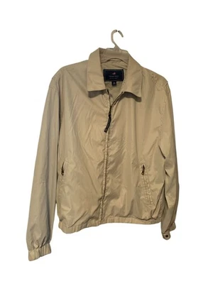 Винтажная мужская ветровка Newport Harbor размер XL хаки на молнии бежевая линия - Изображение 1 из 3