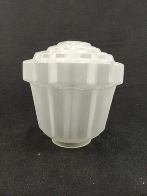 Ancien globe verre soufflé depoli ART DECO 1920 1930 luminaire lampe lustre #1 - Photo 1/4