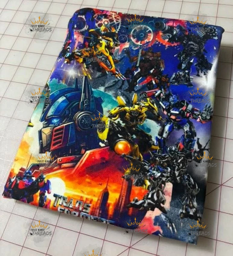 Transformers Movie Prime Impresión Personalizada 1 Yarda Tela Diseño Sin Costuras Aprox 59x36 Foto 1 de 2