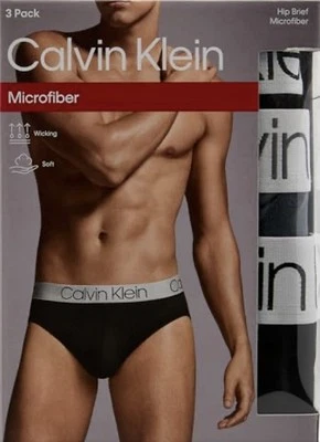 CALVIN KLEIN, BLACK COLOR Chromatic 3-Pack Hip Brief, Small - Image 1 of 2