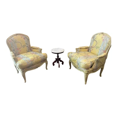 19th Century French Louis XV Bergere Arm Chair in a Fine Floral Upholstery - Image 1 of 4