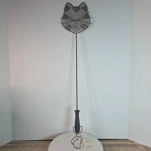 Tenero Cuore Tesori Vintage Testa di Gatto Fly Swatter con Manico Coniglietto - Foto 1 di 11