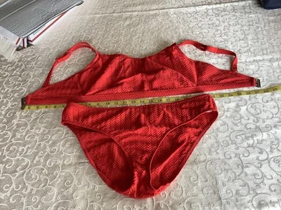 Bravissimo Red Underwire Bikini 2 Pc Set Worn 1 time 32GG top Lg bottom - Image 1 of 4
