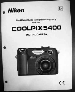 Nikon CoolPix 5400 Digital Camera User Guide Instruction  Manual - Picture 1 of 1