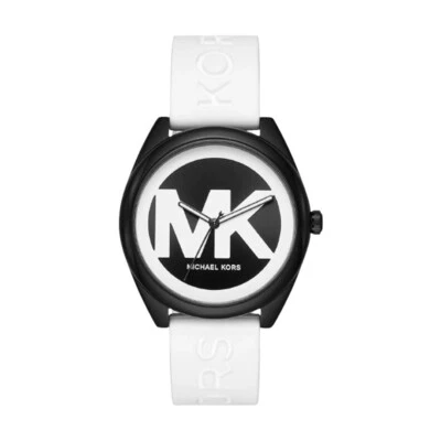 New in Box $225 MICHAEL KORS Watch Janelle White Silicone Wristwatch MK7137 - Image 1 of 4