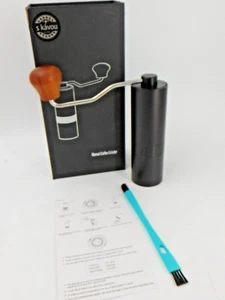 s kávou Portable Coffee Grinder Manual-Espresso Hand  Black Aluminum SS Travel - Picture 1 of 8