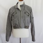 Dollhouse Women's Jacket Size XL Deconstructed Color Gray Longsleeves