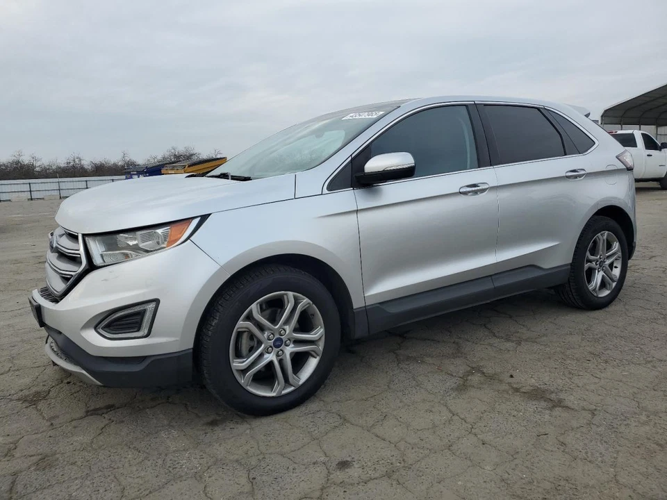 Used Left Quarter Glass fits: 2018 Ford Edge privacy tint chrome moulding Left G - Image 1 of 4