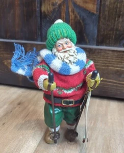 Vtg 1993 Clothtique Santas by Possible Dreams "Santa Skiing" Christmas Holiday - Picture 1 of 8