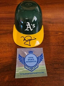 MARK McGWIRE Oakland A's Signed Mini Sundae Baseball Helmet AUTO-COA - Picture 1 of 5