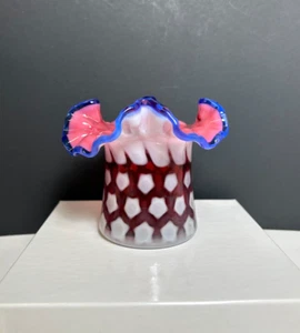 FENTON ESTRELLAS Y RAYAS FLORERO SOMBRERO TOP CON VOLANTES PATRIÓTICO AMERICANO - Imagen 1 de 12