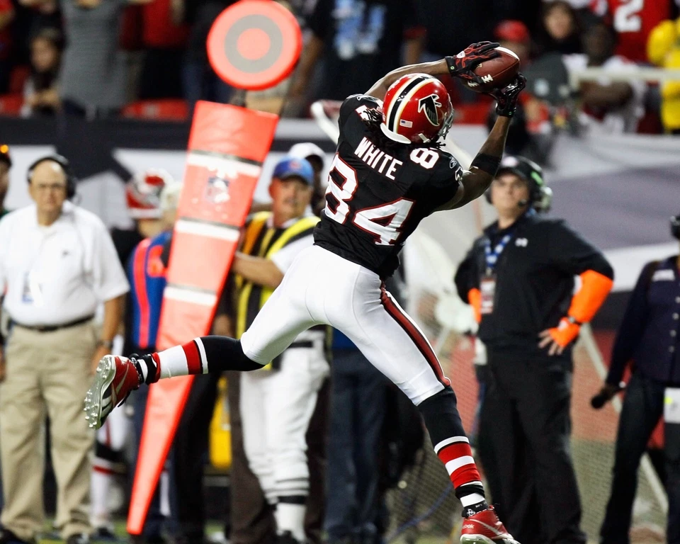 罗迪·怀特制作捕捉亚特兰大猎鹰队 8 x 10 NFL 足球照片 — 第 1/1 张图片