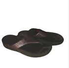Women's Shoes Fitflop Lulu Leather Toe Post Wedge Sandals  Black