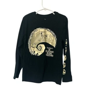 The Nightmare Before Christmas Black Kids Long Sleeve Shirt Size Small 6/7 - Picture 1 of 4
