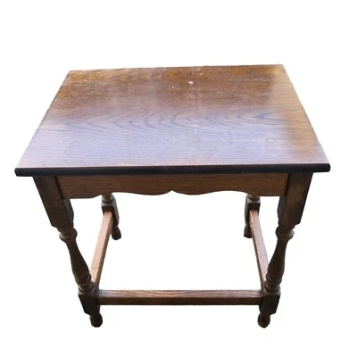 Vintage Oak Small Table Joint Leg Height 48.5cm - Image 1 of 4
