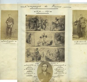 France Franco Prussian war Saintignon Andraud Old Photos photomontage 1870 - Bild 1 von 3